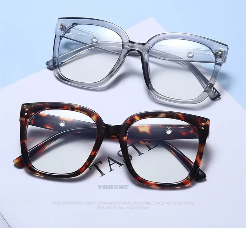 glasses to protect eyes from screen YOOSKE Oversized Square Eyeglasses Frames for Women Men Anti Blue Light Glasses Frame Optical Computer Eyewear glasses to protect eyes from screen