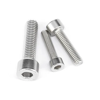 

10pcs M4 Allen cylindrical head glossy screws hex socket cup header screw mechanical stainless steel bolt GB70.1 6mm-50mm long