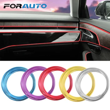 

5m Car Style Interior Trim With Decorative Molding Fascia Dashboard Door Edge Universal Car accessories Car Interior Accessories