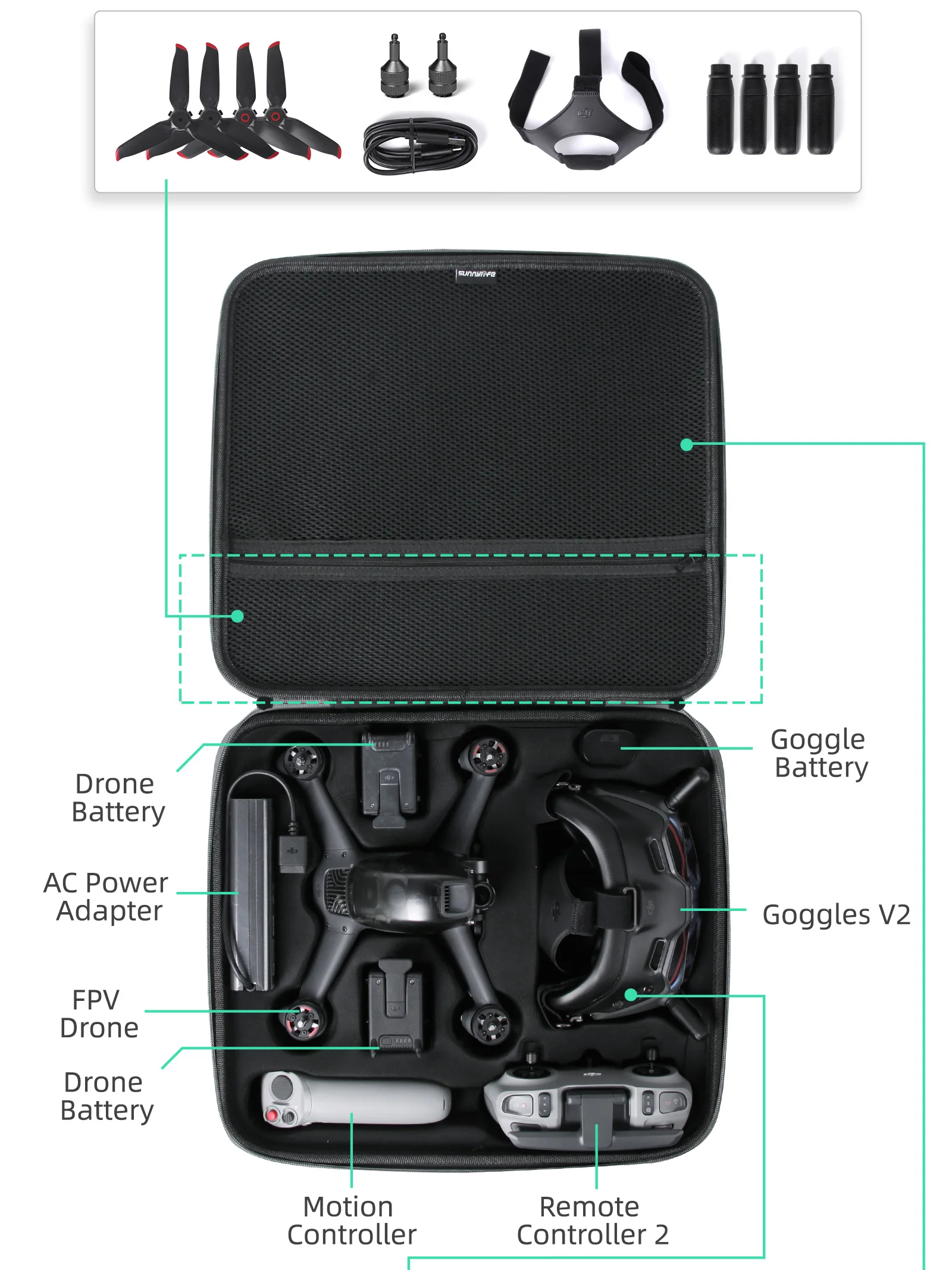 best cheap drone FPV Drone Body Protective Multifunctional Storage Bag Shoulder Bag Portable Package Carrying Case  for DJI FPV Drone Accessories gps drone