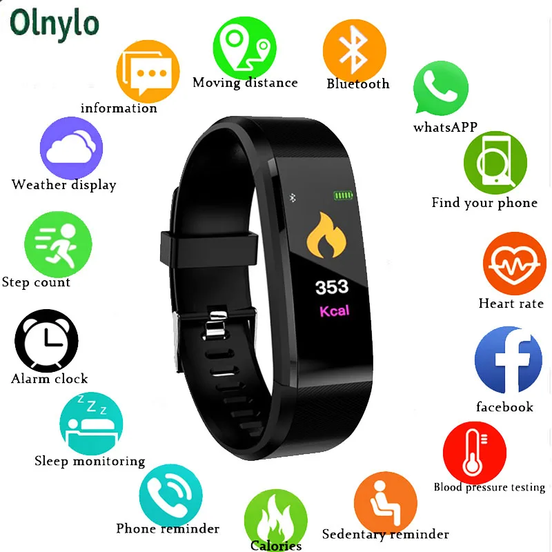 New Smart Watch Men Women Heart Rate Monitor Blood Pressure Fitness Tracker Smartwatch Sport for IOS Android reloj hombre | Электроника