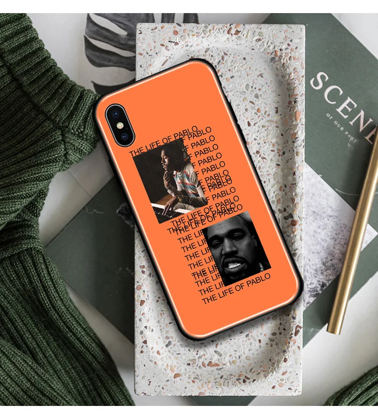 Kanye West Rapper Coque TPU Мягкий силиконовый стеклянный чехол для телефона, чехол для Apple iPhone 6 6s 7 8 Plus X XR XS 11 Pro max