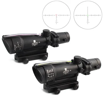 

ACOG 3.5x35 Tactical Riflescope Red or Green Fiber Optics Design of Eyepiece with 3.11 inch Long Exit Pupil Distance for Hunting
