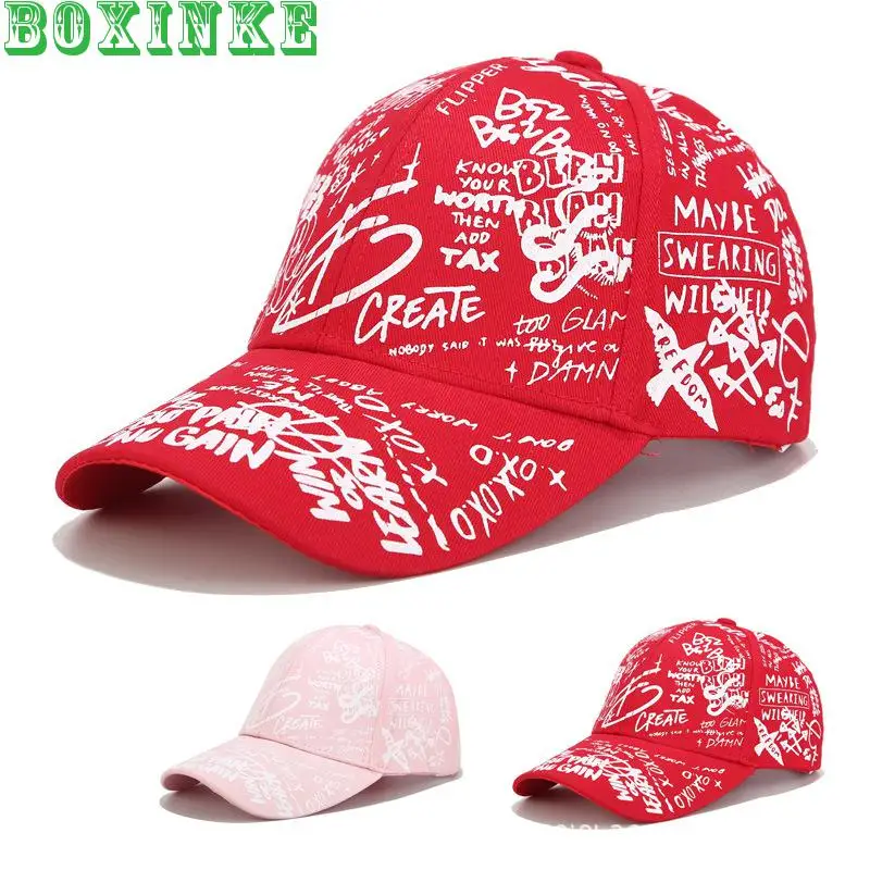 

Foreign Trade Graffiti Baseball Cap Women's Fashion Personality Sun Hat Mix And Match Printing And Dyeing Duck Hat Men's Korean