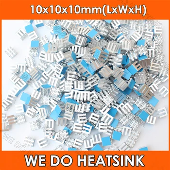 

1pcs With 3M 8810 thermal glue heat sink Raspberry Pi IC CPU overclocking dedicated 10*10*10mm heat sink