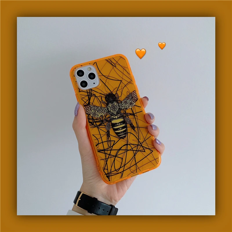 Little bee doodle мобильный телефон чехол для iPhone 7 plus 8 ixs Xsmax Xr se2 окрашенные творчество