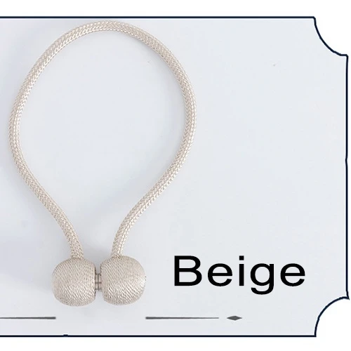 beige 1 шт., современный держатель для штор с пряжкой, магнитный держатель для штор, Аксессуары для штор, ремень для домашнего декора, европейский стиль, дизайн с жемчужными бусинами - Цвет: beige