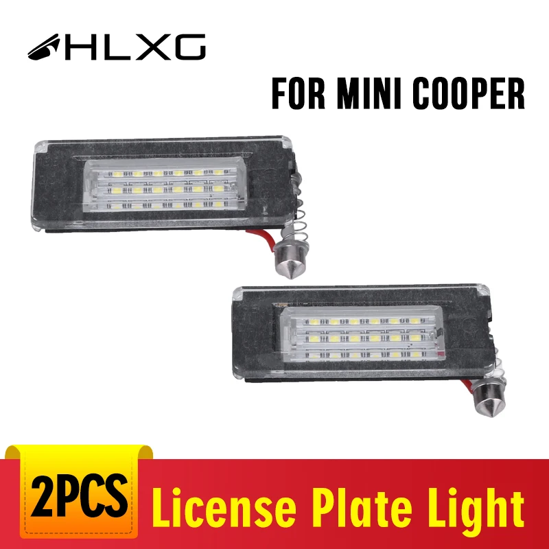 

1Pair Waterproof Number Plate Light For MINI Cooper R56 R57 R58 R59 Car Styling 12V License Plate Light Lamp Car Accessories