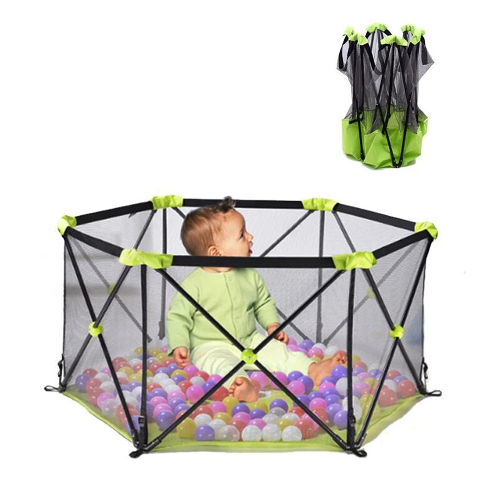 Parc A Jeux Pliable Pour Bebe Portable Barriere Hexagonale Barriere De Securite Pour Enfants Aire De Jeux Interieure Et Exterieure Equipement De Protection Aliexpress