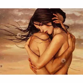 

Romantic Hug Paint By Numbers Coloring Hand Painted Home Decor Kits Drawing Canvas DIY Oil Painting Pictures By Numbers