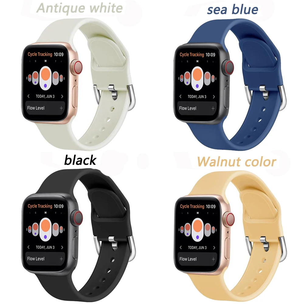 Силиконовый ремешок для apple watch 5 4 band correa apple watch 44 мм 40 мм 42 мм 38 мм iwatch 5 4 3 2 1 браслет ремешок для часов