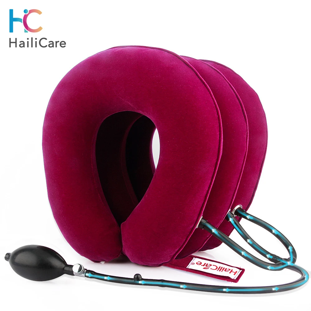 Надувные шейные шеи тяги шеи Массаж Шеи плечо боли шеи расслабление мышц шеи шейки подушка Массажер бандаж
