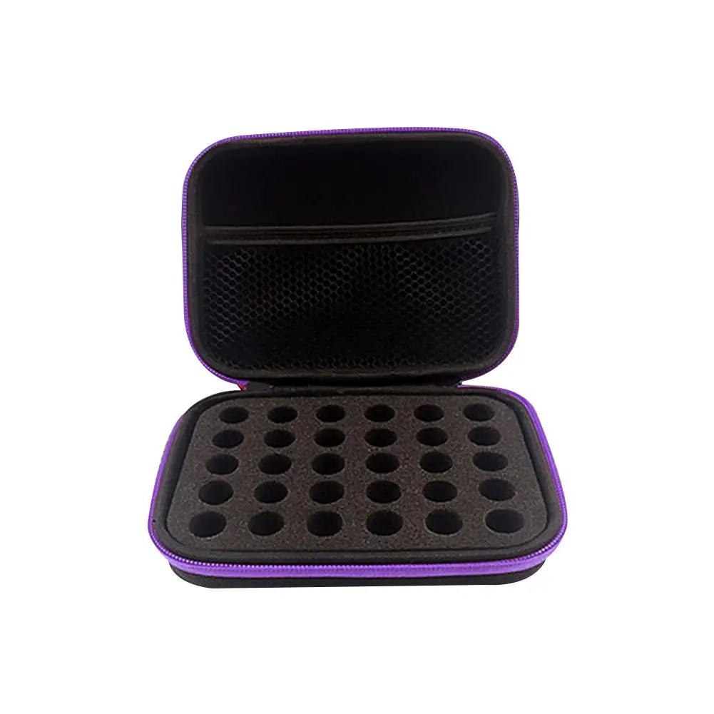 30 отсеков универсальное переносное эфирное масло сумка для хранения ударопрочный кейс Органайзер полированный ноготь хранилище сумка - Цвет: Purple