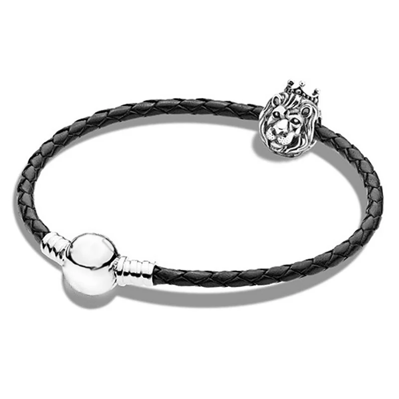 SEIALOY 925 модные серебряные браслеты с Simba льва Наны и бусинами для женщин, мужчин и девочек, оригинальные браслеты с подвесками из бисера, подарочные браслеты