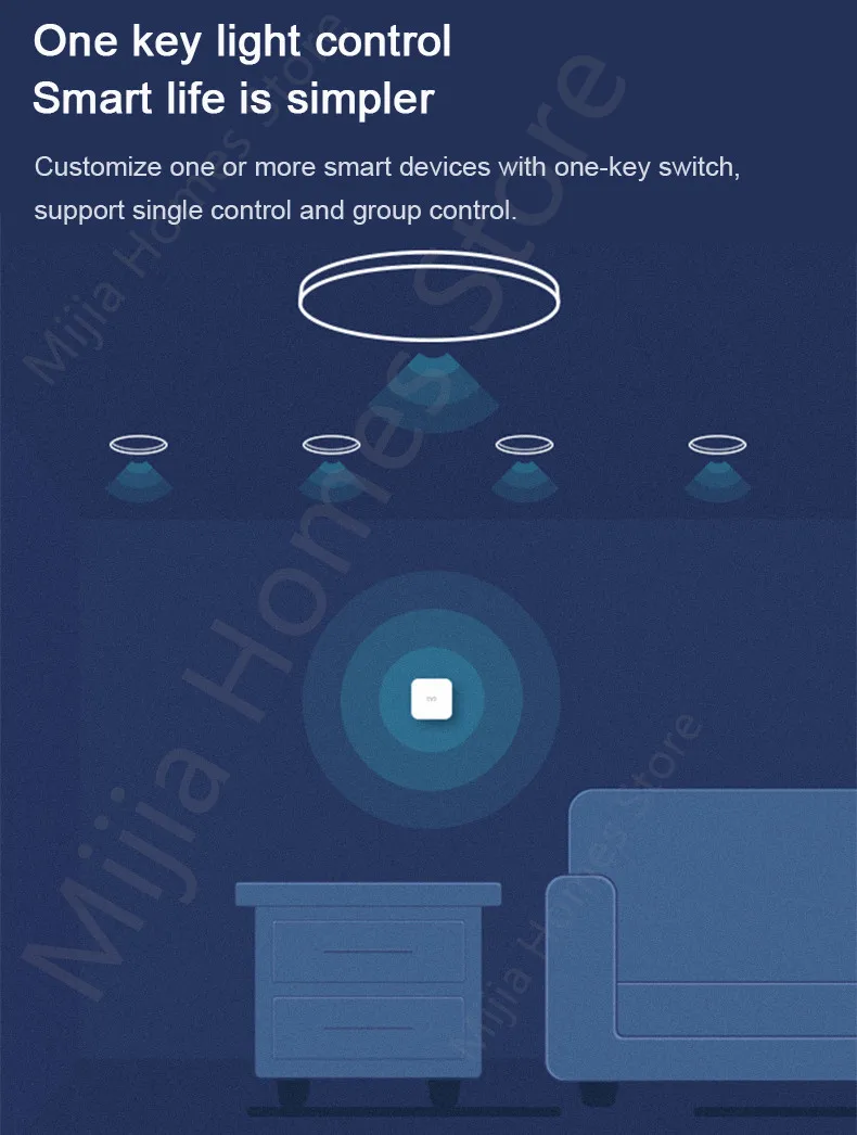 2020 New Yeelight Wireless Switch Bluetooth 5.0 Intelligent Linkage Application Remote Control Custom Scene Work For Mihome App