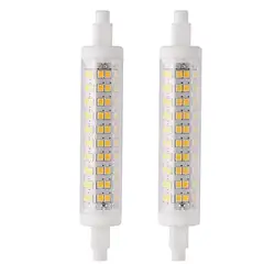 2 шт. LESHP 120LED 10 Вт 1100LM R7S 118 мм диммируемая 100-265 в 3000 К теплая белая двухсторонняя Вольфрамовая Галогенная замена ламп