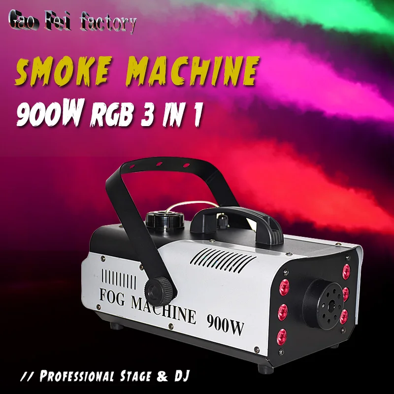 Противотуманная машина многоцветная дымовая машина RGB 3в1 профессиональная светодиодная сценическая