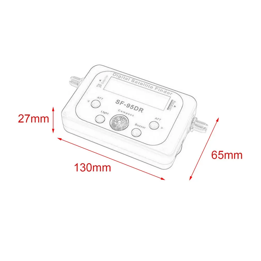 Digital Satellite Finder SF-95DR Meter Satlink Receptor TV Signal Receiver Sat Decoder DVB-T2 Satfinder Compass LCD FTA Dish