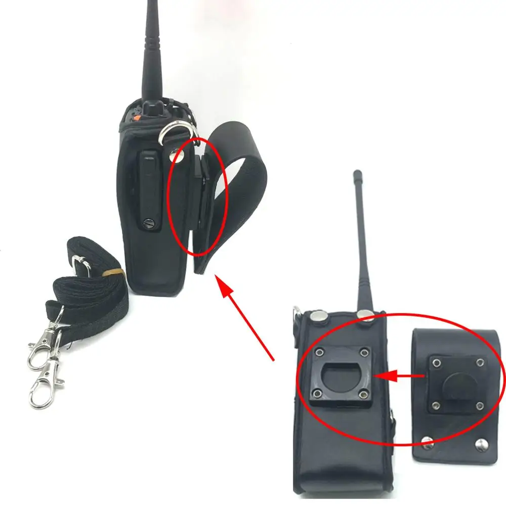 Walkie talkie Чехол кожаный держатель для переноски для Baofeng UV9RPLUS UV9R A58 9700 UV-XR двухдиапазонный DMR радио аксессуары
