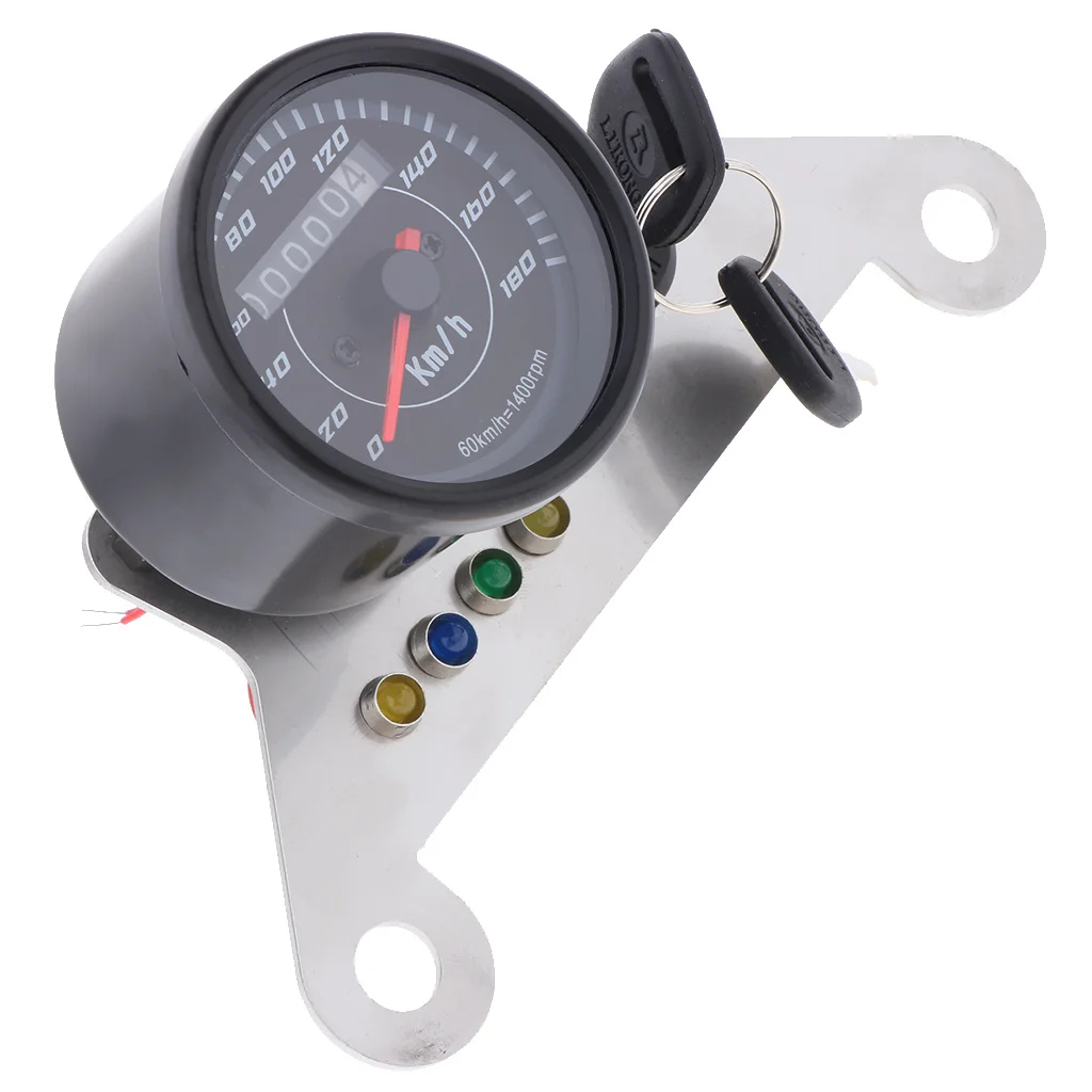 Motorcycle LED Digital Odometer Speedometer Tachometer Gauge Turn 