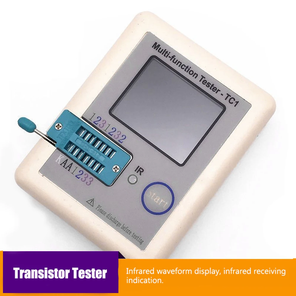 LCR TC1 полноцветный экран Графический транзистор дисплея Tester NPN PNP N channel P FET