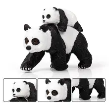 Милая панда мама ребенок пластиковая модель фигурка сад Настольный Декор детские игрушки мини животное искусственный микро Ландшафтный