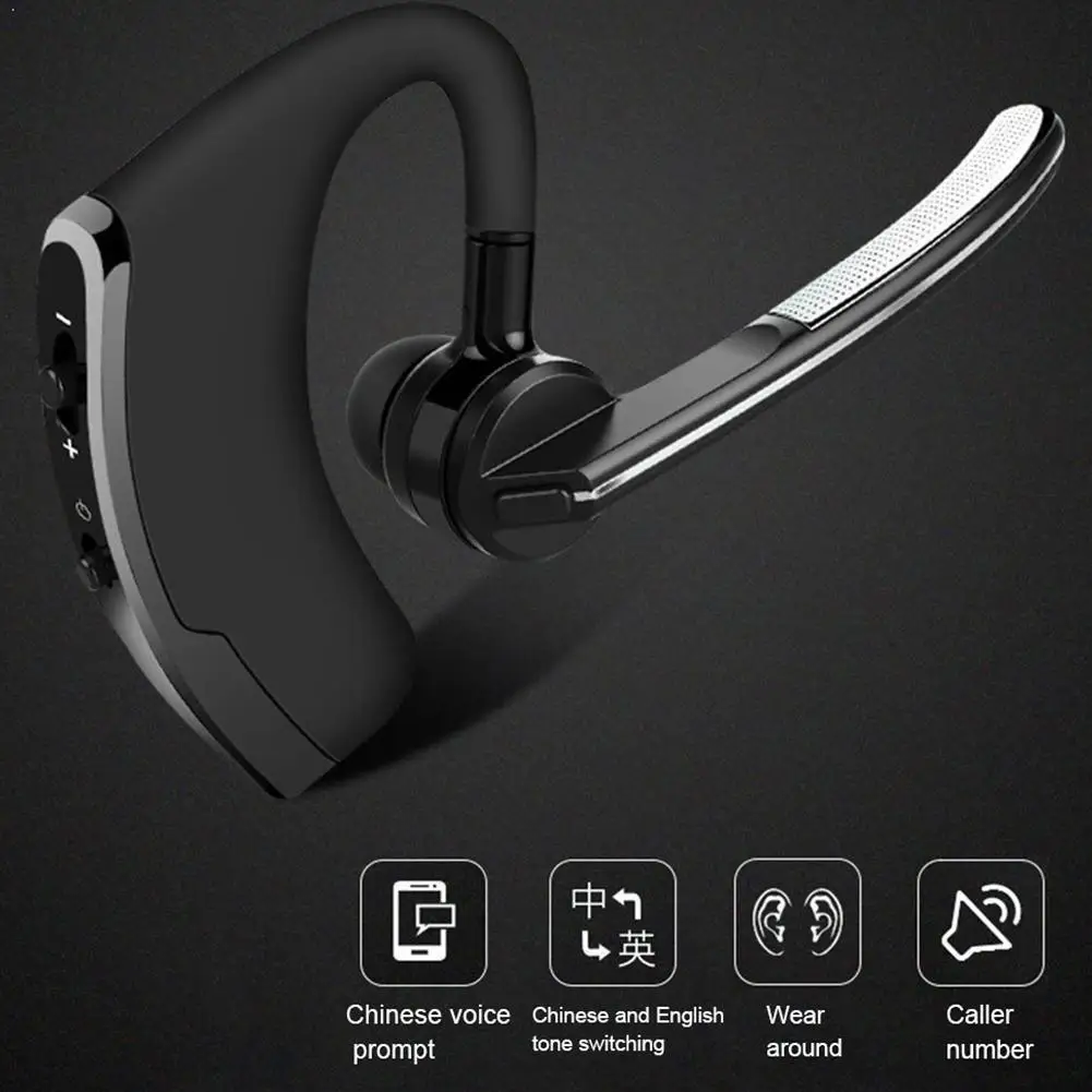 V8 Blutooth Earphone Wireless Stereo Mic Headphones Hands In Car Samsun For V9 With Phone Mic Phone Bluetooth Kit Huwei E7C6