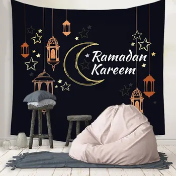 

Amawill Eid Mubarak Tapestries Muslim Ramadan Decor Islamic Tablecloth Ramadan Eid Tapestry Muslim Gift Party Accessories 8D