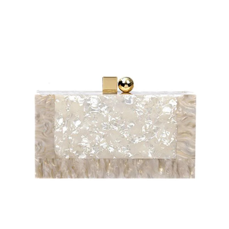 

2019 Summer New Style Korean-style Cool Chain Acrylic Carrying Single Shoulder Chain Box Bag