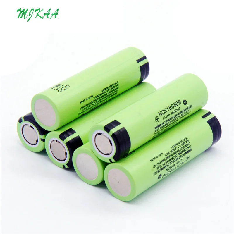 MJKAA 2-6 шт 3,7 V NCR 18650 3400mAh литий-ионная аккумуляторная батарея NCR18650B для фонарика - Цвет: 6pcs