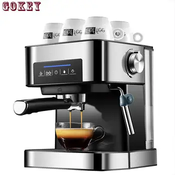 

Italian Coffee Machine Home Use 20BAR Semiautomatic Intelligent Concentrate Steam Milk Froth One Machine Stainless 1683450