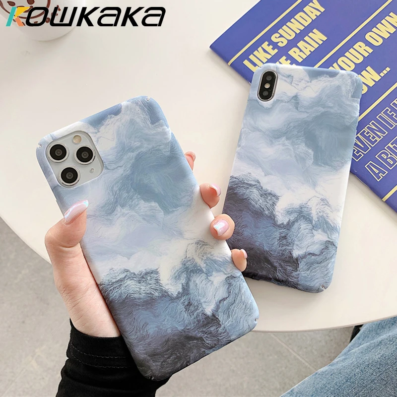 Чехол для телефона Kowkaka с градиентной волной iPhone 11 Pro Max SE 2020 художественные чехлы