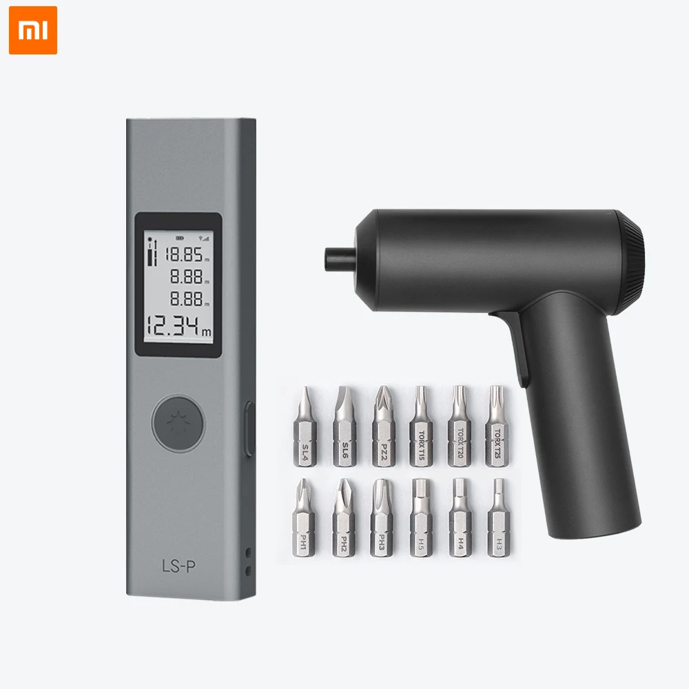 Xiaomi Mijia Беспроводная электрическая отвертка Мини Портативная 2000 мАч перезаряжаемая с 12 шт. S2 винтовые биты домашний инструмент - Цвет: laser rangefinder