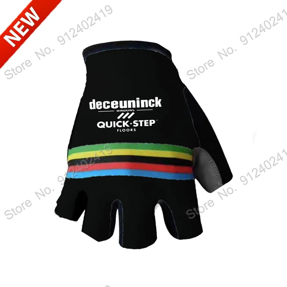 Quick Step 2021 World Champion Cycling Gloves Bicycle Gel Half Finger Glove One Pair Size M-XL Guante Ciclismo Gant cyclisme | Спорт и