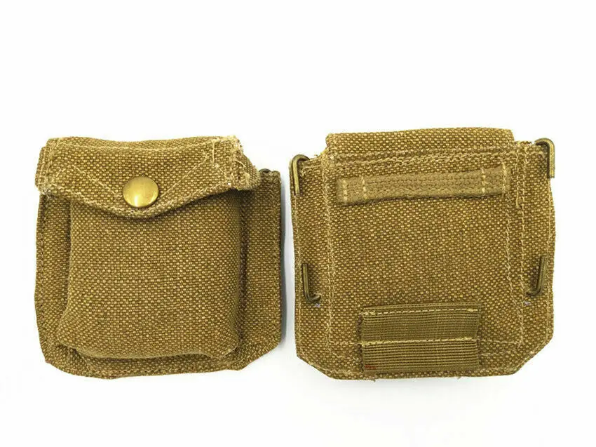 tomwang2012. PAIR OF WWII WW2 Canadian British Uk Army P37 Canvas Ammo Pouch Reenactments High Quality