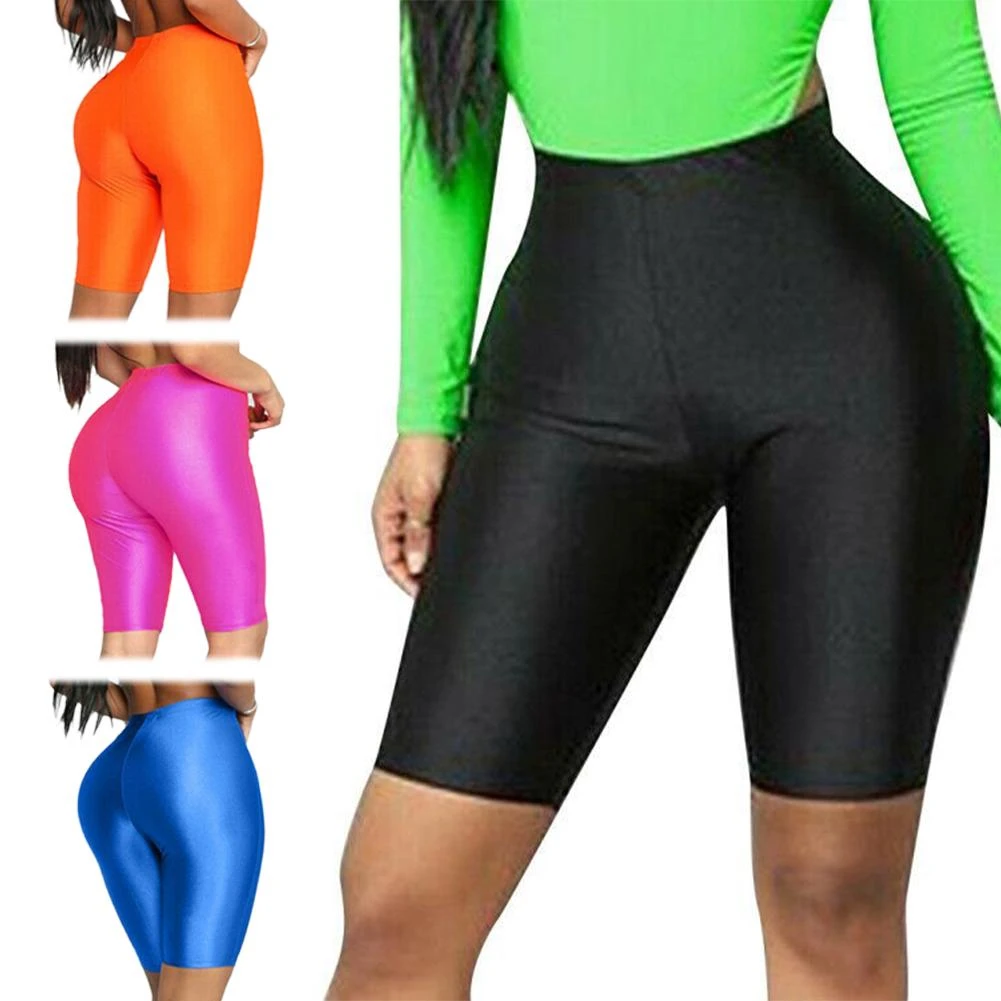 high waisted tight gym shorts