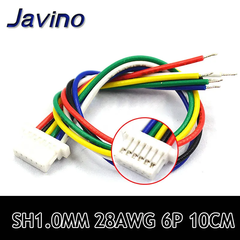 5Pcs SH 1.0 Wire Cable Connector DIY SH1.0 JST 2/3/4/5/6/7/8/9/10 Pin Electronic Line Single Connect Terminal Plug 28AWG 10cm