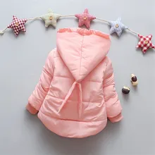 Детская зимняя теплая однотонная куртка-пуховик на пуговицах пальто с капюшоном и карманами, одежда для малышей зимняя одежда для детей