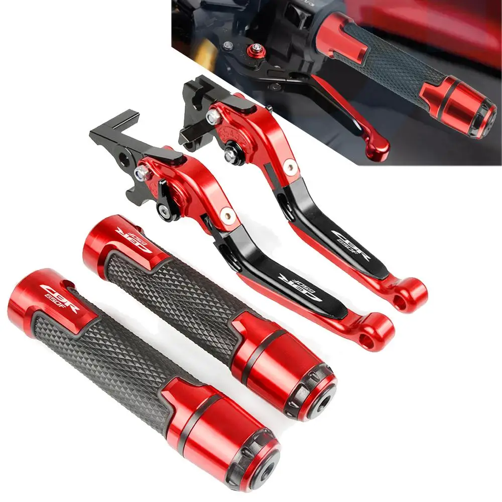 

For Honda CBR650F CB650F CBR 650 F CB 650F 2014 2015-2017 Motorcycle CNC Adjustable Foldable Brake Clutch Lever Handle Grips Set