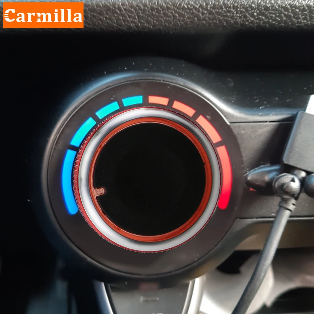 Carmilla 인테리어 부품 KIA RIO K2 KX 크로스 현대 솔라리스 2017-2021 에어컨 노브 AC 컨트롤 스위치 노브 2 개/대