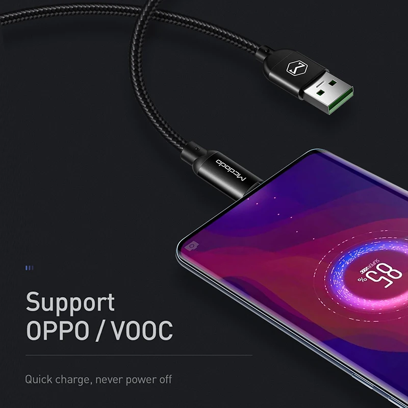 Mcdodo usb type C 5A супер быстрый зарядный кабель для передачи данных SCP для huawei P20 Pro mate 20 4A Flash Charge VOOC для OPPO Find X R17 USB