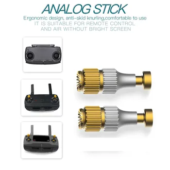 

1 Pair For DJI Mavic Mini /Mavic 2 Remote Control Adjustable Alloy Thumb Rocker Stick Camera Drone Joystick cap #104