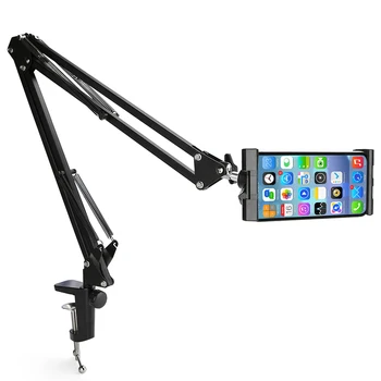 

Universal Tablet Stand Holder Long arm Bracket for 3.5-10.6 inch Ipad Phone 360° Multi-angle Rotation Desktop Clip Metal Bracket