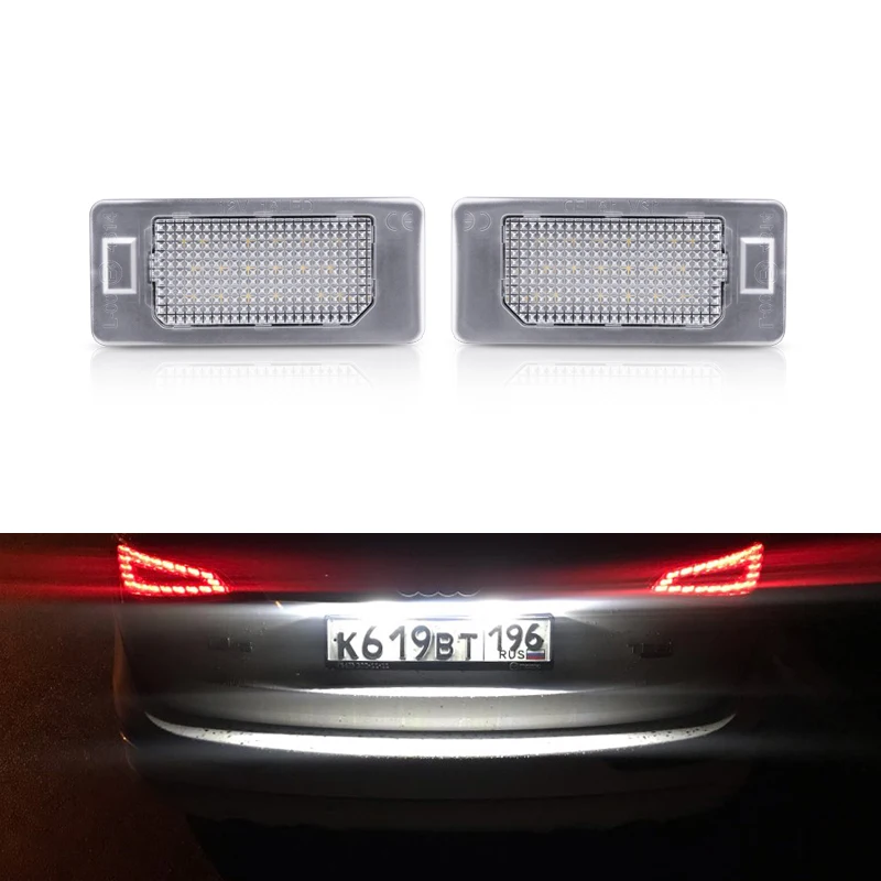2x CAN bus безошибочный Белый светодиодный номерной знак для Audi A1 8X A3 8V A4 S4 B8 A5 S5 8T A6 C7 4G