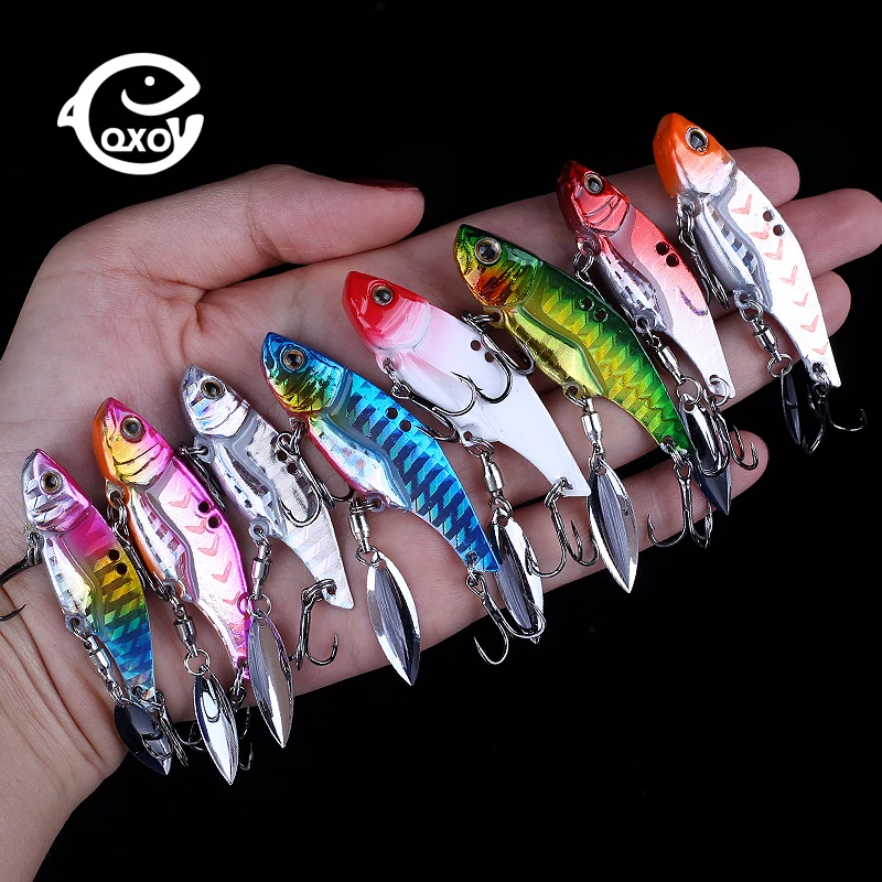 

QXO 12 16g Fishing Lures Jig Jigging Metal Wobbler River Sea Vib Small Fishes Goods For Fishing Tinsel Swimbait Noeby Metal