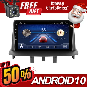 

2 Din Car Radio Navigation GPS Bt Player 9 Inch Screen For Renault Megane 3 2011-2014 Android 10 Stereo Head Unit WIFI Autoradio