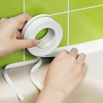 

1pcs Dropshipping Wall Sealing Tape Waterproof Mold Proof Adhesive Tape Kitchen Bathroom 3.2mx3.8cm Bathroom Accessories