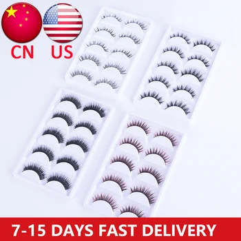 

Thick false eyelashes 5 pairs of popular models Fake Eye Lashes Extensions Makeup Toolsoft fake eyelash extension