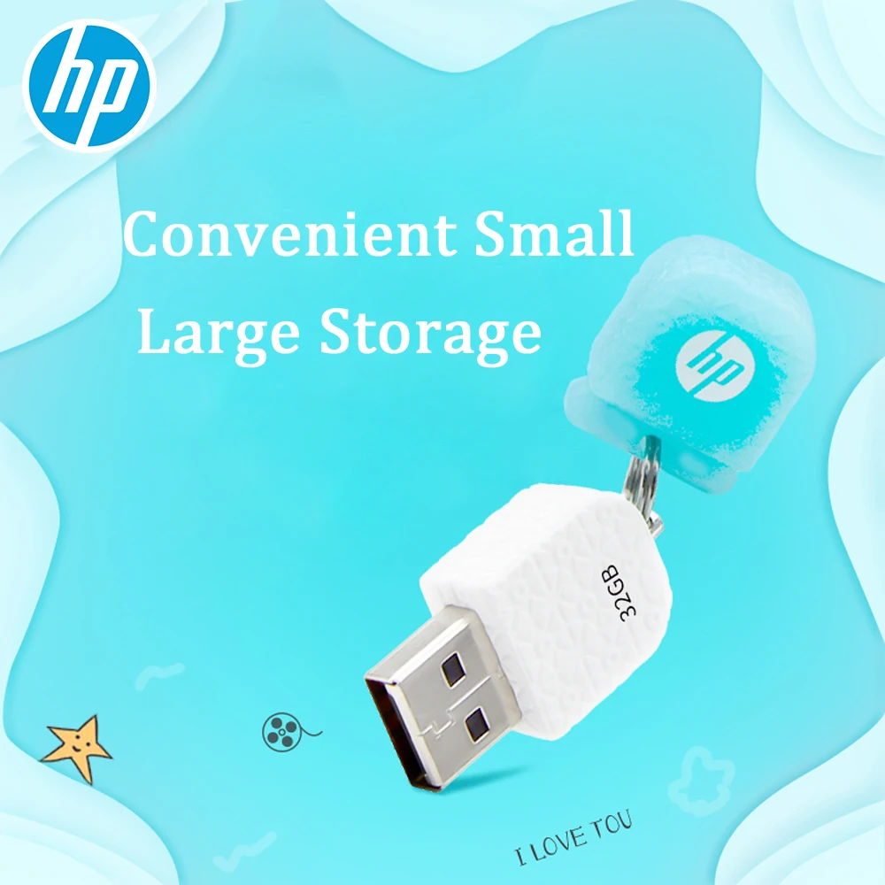 Hp mini Kawaii флэш-диск USB 2,0 Водонепроницаемый флеш-накопитель мороженое флэш-накопитель 32 Гб 64 Гб 16 Гб памяти милый флеш-накопитель