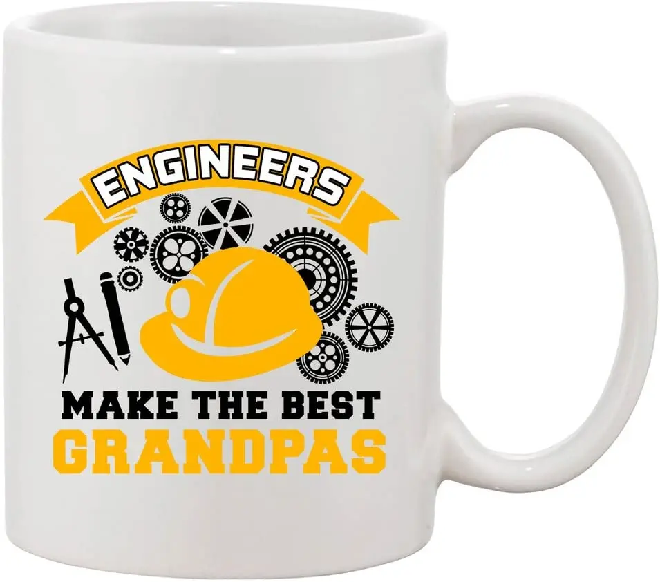 Engineers Make The Best Grandpas Grandfather Funny DT White Coffee 11 Oz Mug | Дом и сад